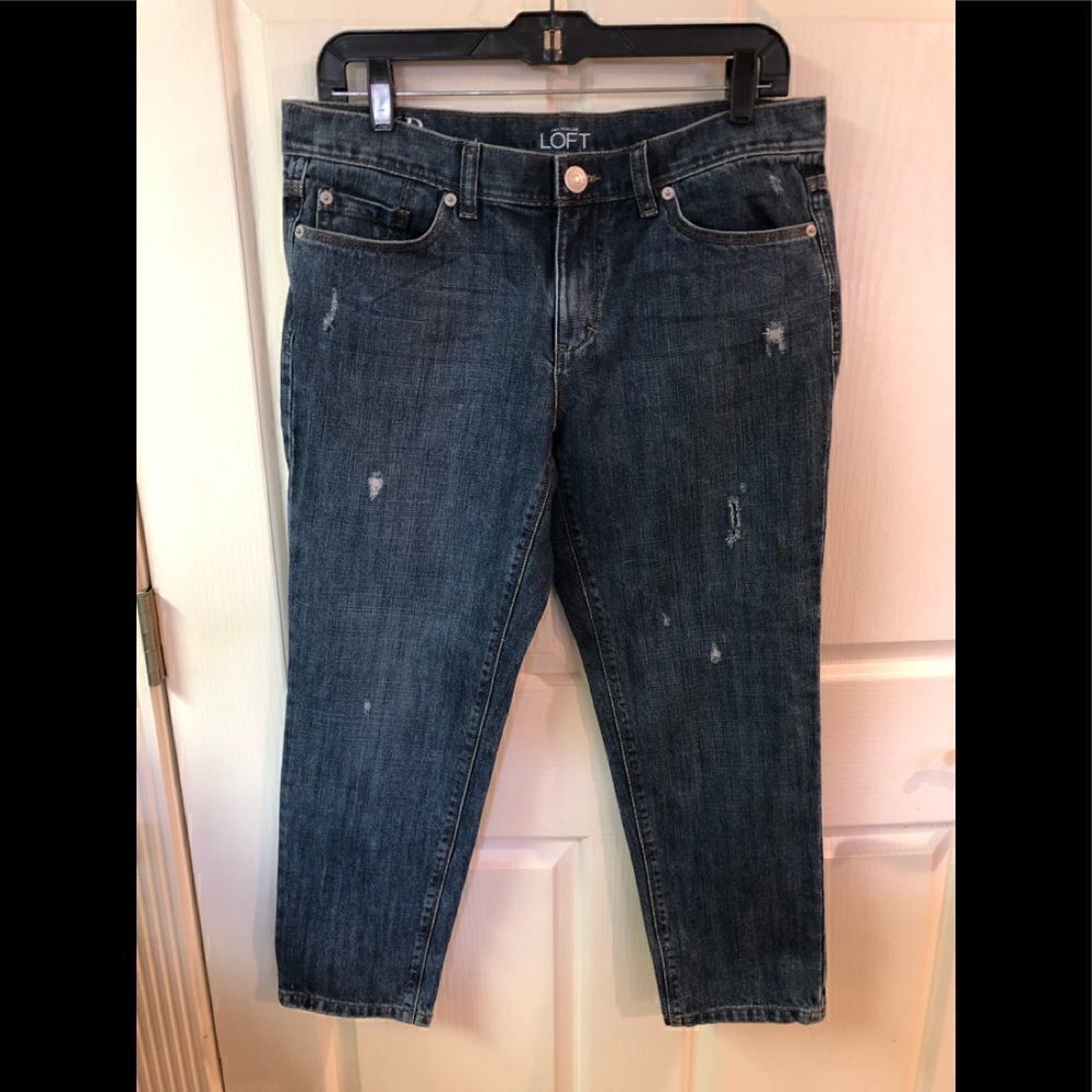LOFT distressed boyfriend jeans